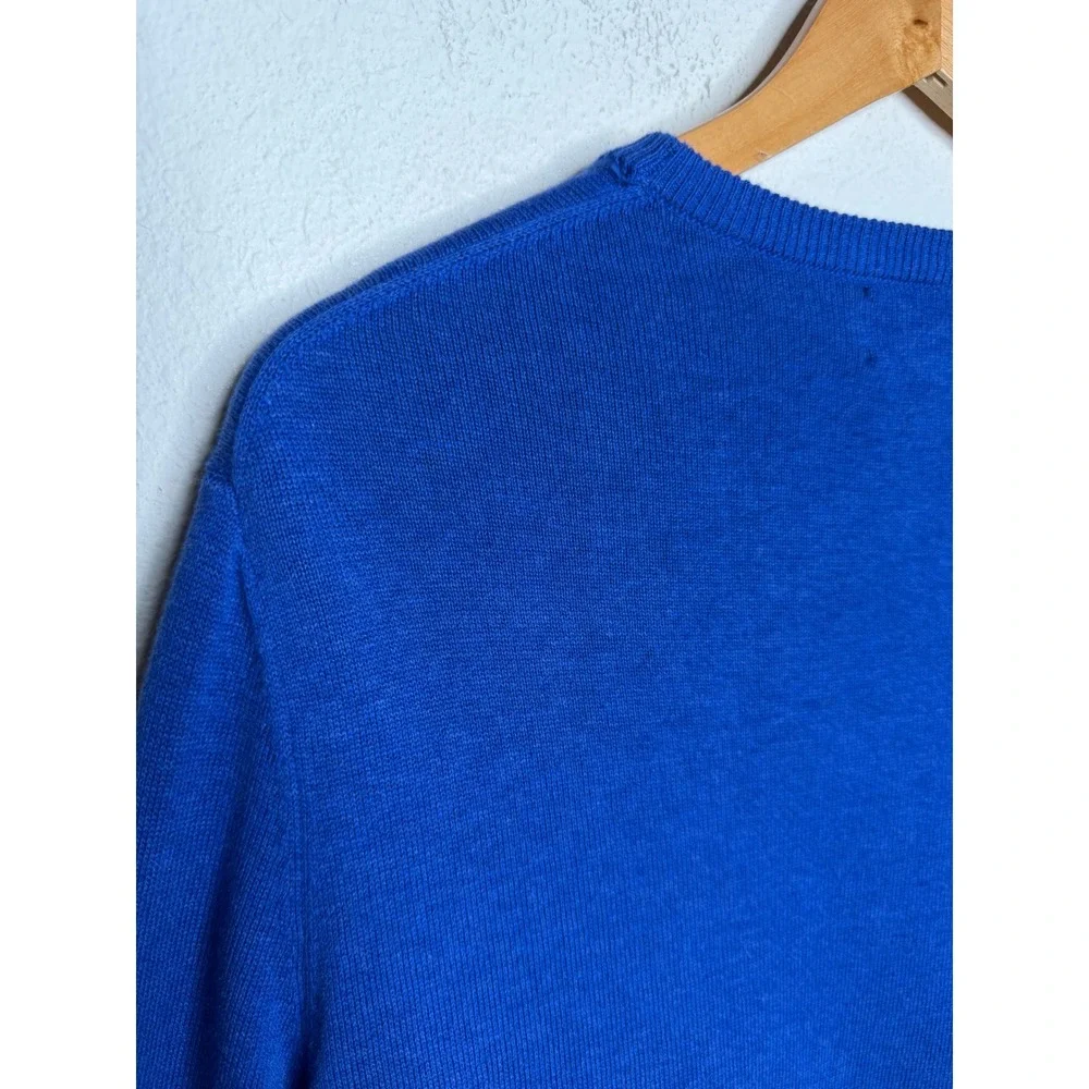 New Joseph Abboud Sweater‎ Mens Medium Royal Blue Pima Cotton Crew Neck Pullover